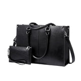 2-teilige Vintage-Laptoptasche aus Leder, 15,6“ 