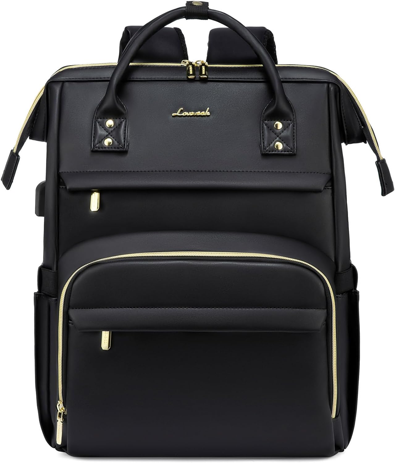 Leather Laptop Backpack, 15.6"-18"