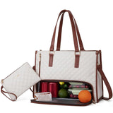 2Pcs Lunch Tote Shoulder Bag, 15.6"