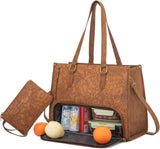 2Pcs Lunch Tote Shoulder Bag, 15.6"