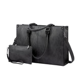 2-teilige Vintage-Laptoptasche aus Leder, 15,6“ 