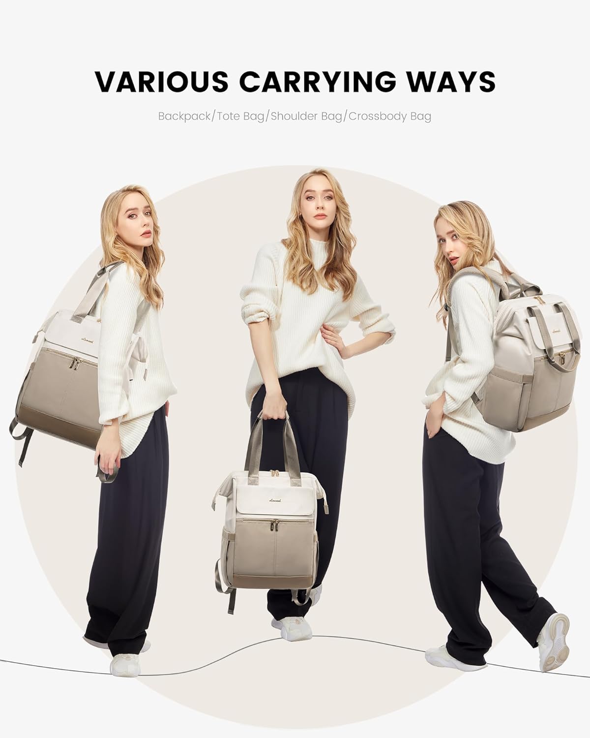 2Pcs Fashion Laptop Backpack, 15.6" 17.3"