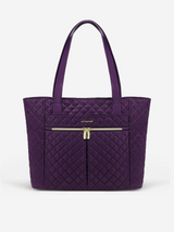 2Pcs Diamond Quilted Tote Bag, 15.6" 17"