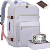 4Pcs Plain Color Travel Backpack, 40L/50L