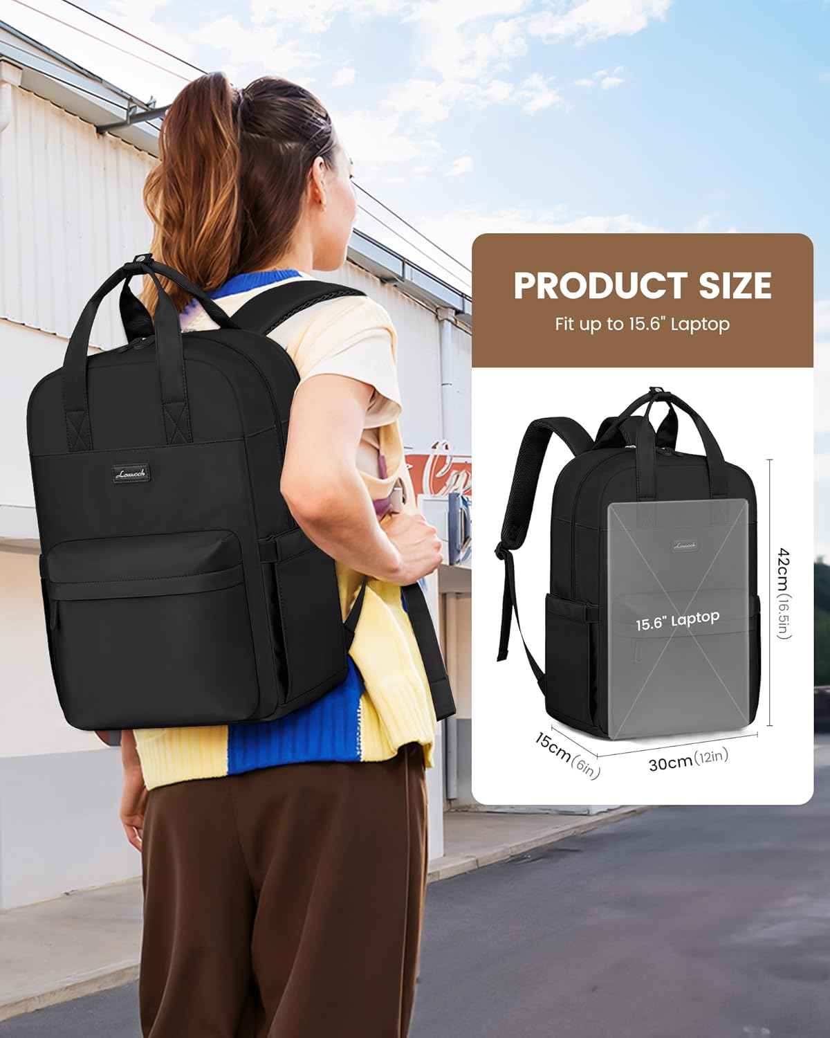 School Laptop Backpack, 15" 17"