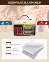 Cooler Lunch Bag with Adjustable Shoulder Strap（US only）