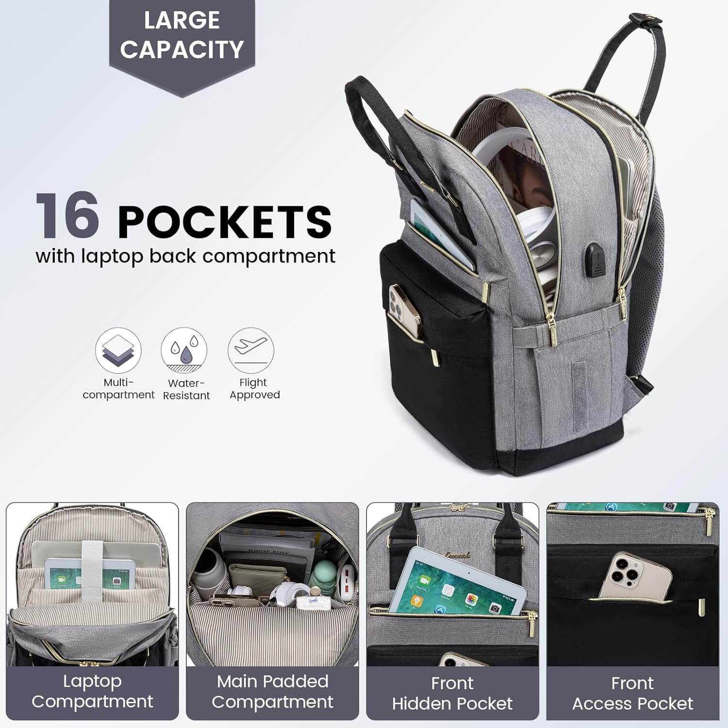 Molerolly Ⅰ Laptop Backpack, 15.6" 17.3"