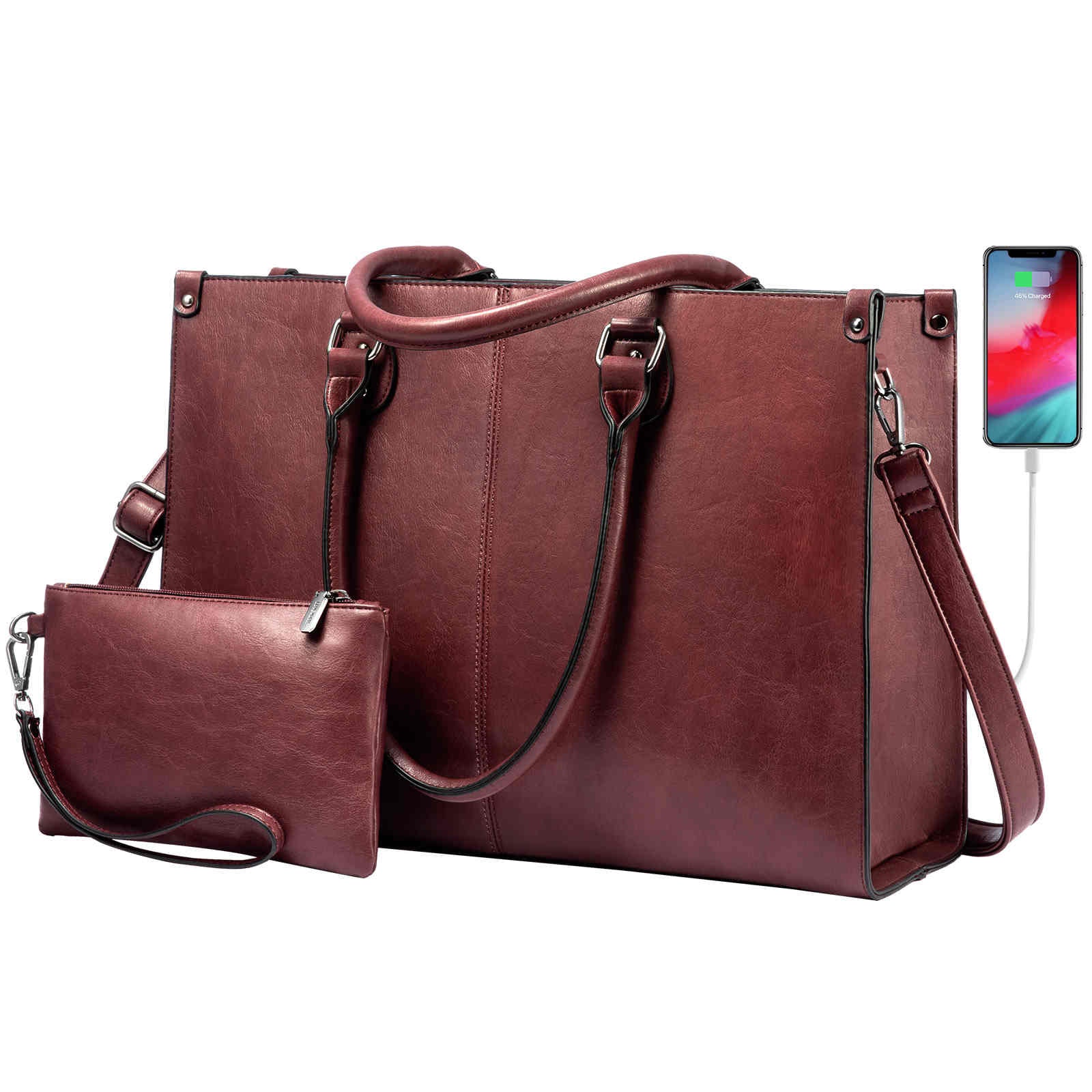 Leather laptop clearance satchel womens