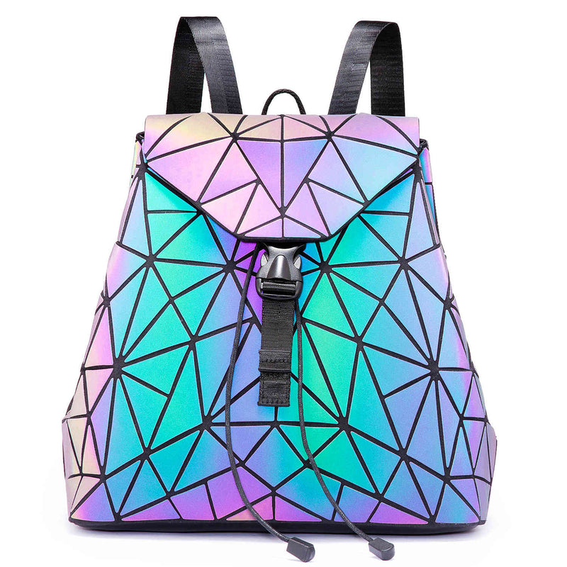 Geometric Luminous holographic Backpack purse, 2022 fashion