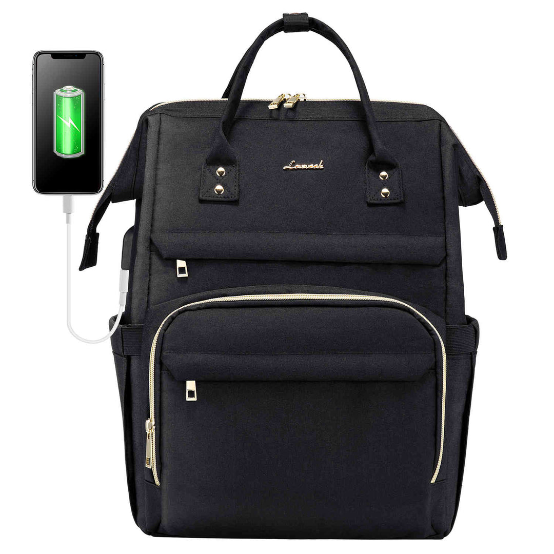 Laptop Bag for Women, Large Capacity Computer Tote Bag Handbag Shoulder Bag  Purse Business Work Briefcase Travel Bag, 15.6-inch, Brown Pattern 