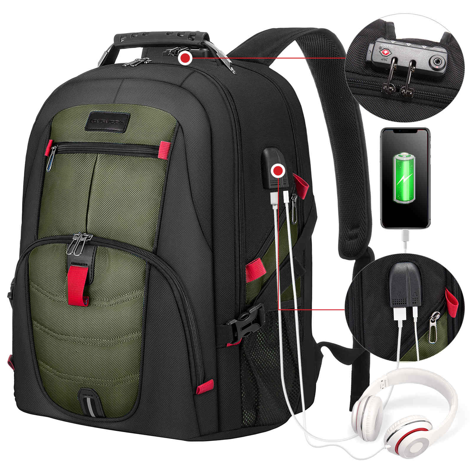 17 inch 2025 anti theft backpack