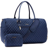 LOVEVOOK 2-Piece Quilted Design Dufflel Bag, with Toiletry Bag - Lovevook