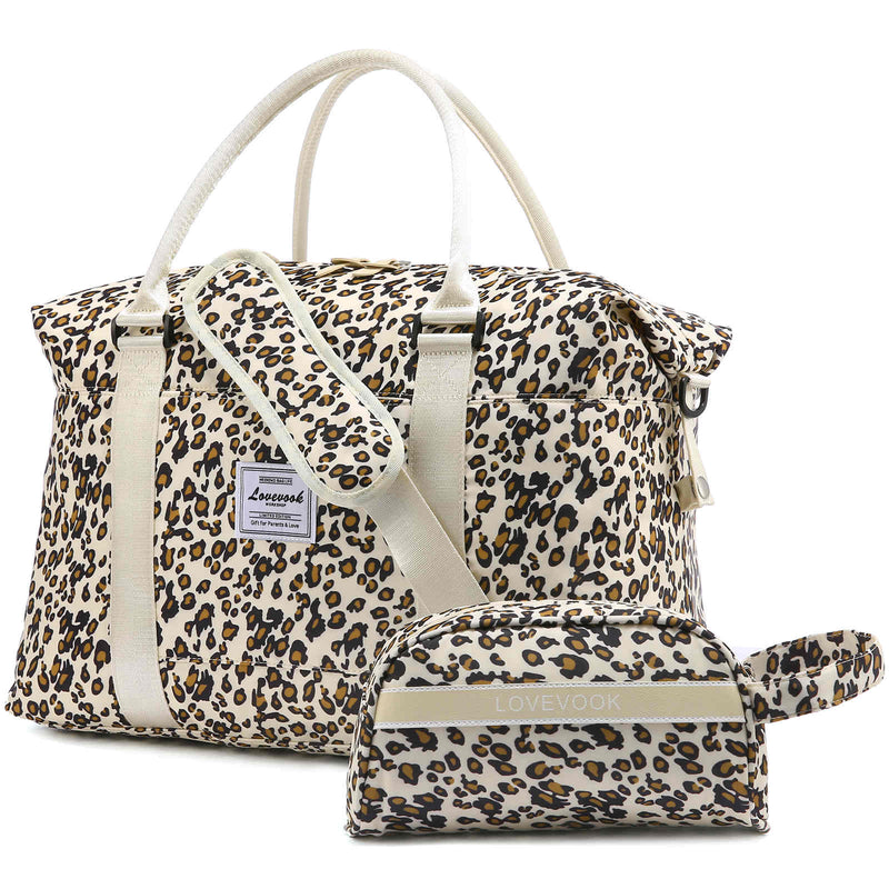 Black Leopard Print Weekend Bag