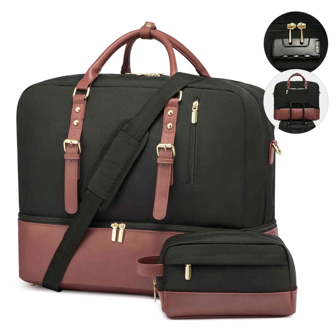 Sport Duffle Bag with Shoe Compartment & Wet Pocket, Weekender Overnig –  KAMO