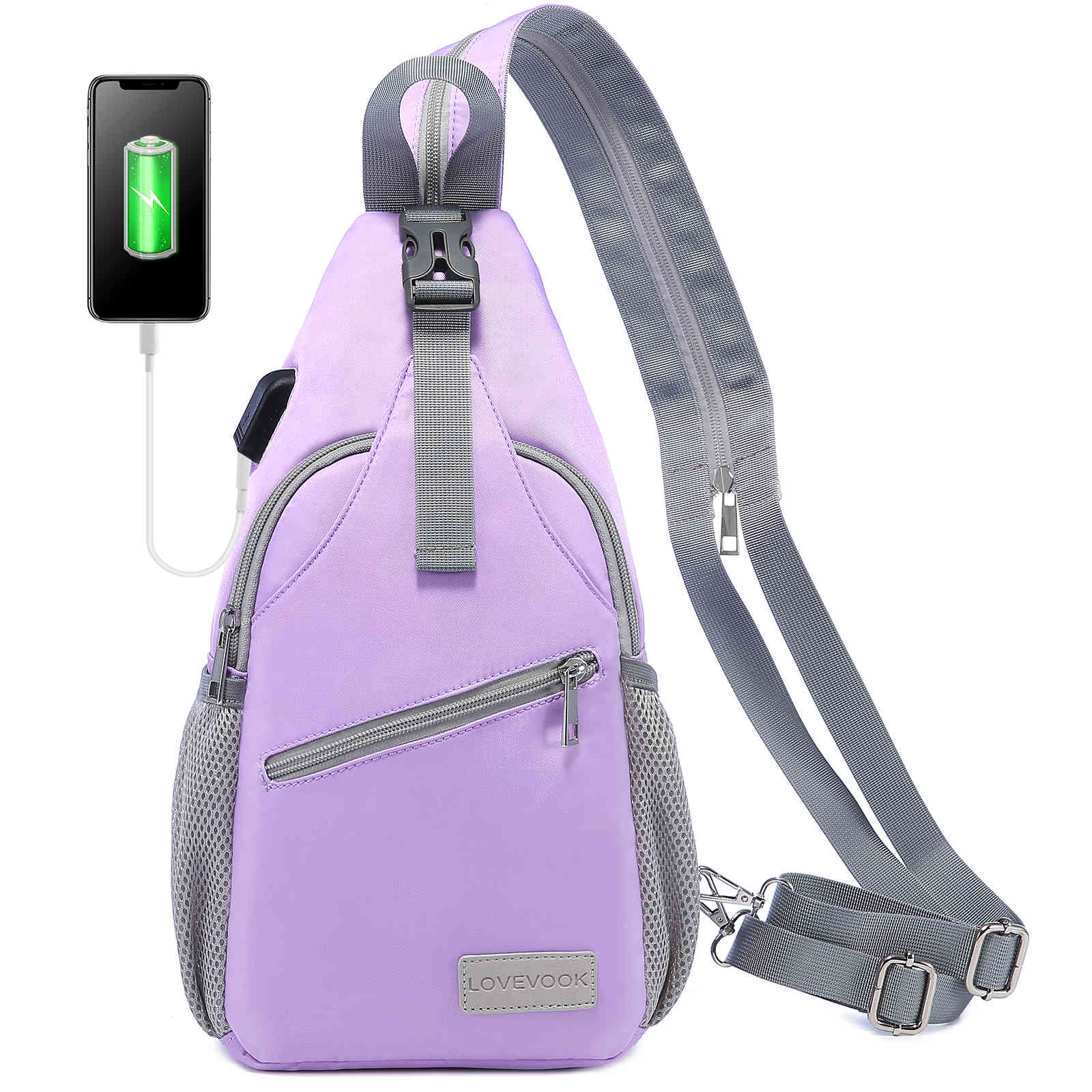 Purple Leather Backpack, Sling Bag, Travel Bag- Medium | Wearing purple,  Leather sling bag, Purple leather