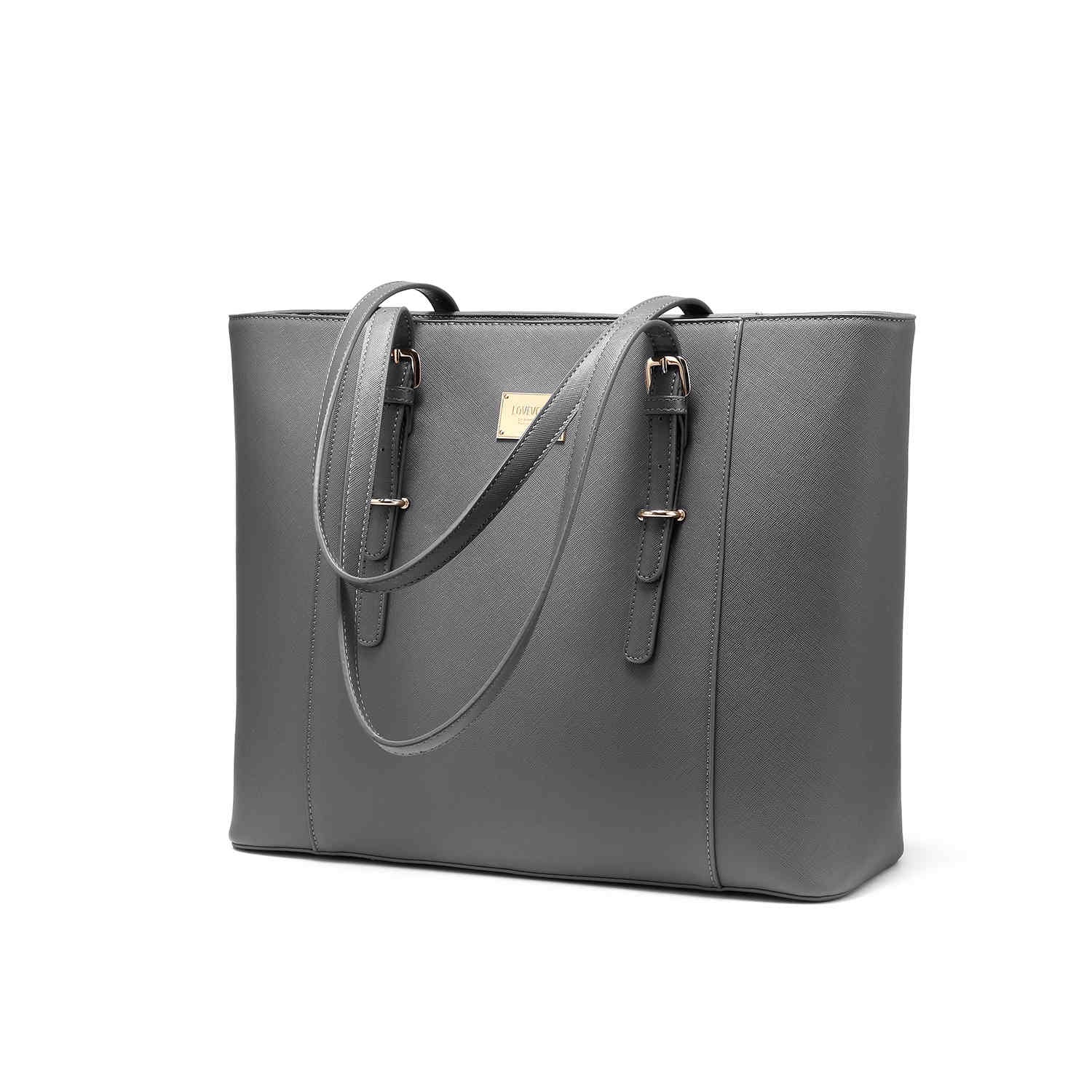 Laptop Bag for Women, Large Capacity Computer Tote Bag Handbag Shoulder Bag  Purse Business Work Briefcase Travel Bag, 15.6-inch, Brown Pattern 