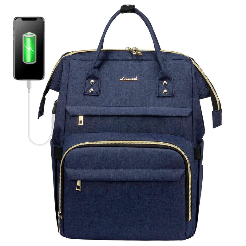 Travel Ready Backpack USB Charge Computer Bag Anti-theft Notebook